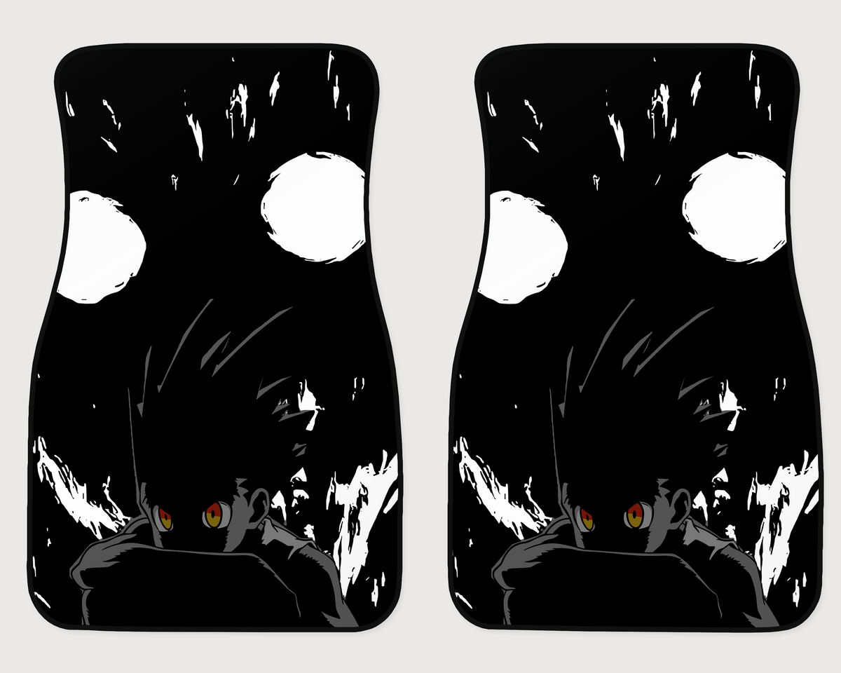 Dark Spiky Hair Glowing Eyes Car Mats
