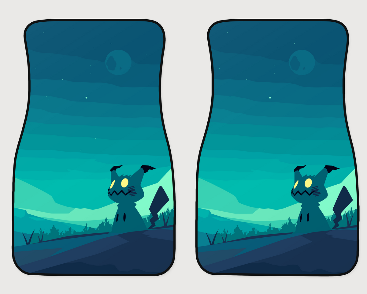 Teal Night Ghost Cloak Car Mats