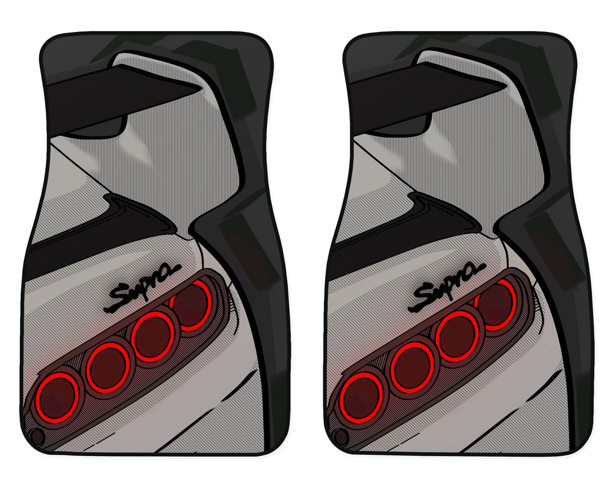 White Four-Ring Taillight Coupe Car Mats