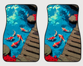 Red White Koi Pond Garden Car Mats